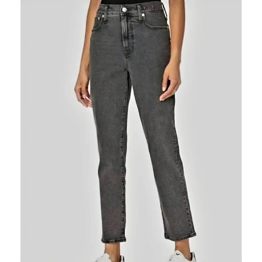 Madewell Jeans Women's 23 Washed Black Perfect Vintage Comfort Stretch Tapered